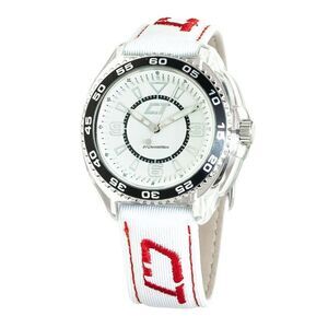 Chronotech White Leather Dress Men's Watch